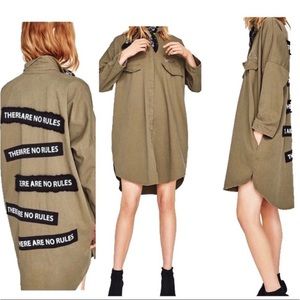 Zara THERE ARE NO RULES Jacket or Shirtdress